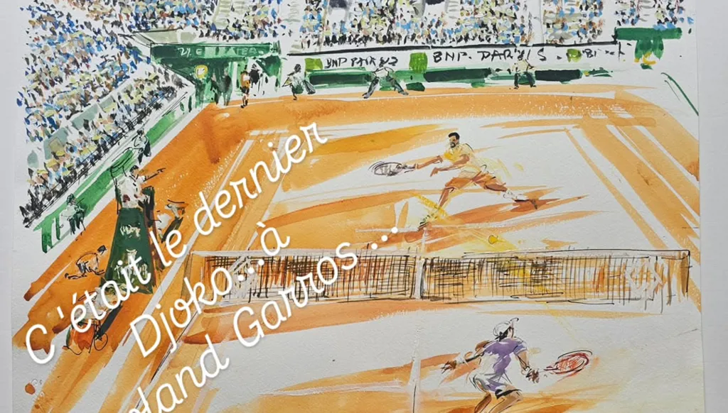 Joël Blanc, chroniqueur de Roland-Garros à l’aquarelle
