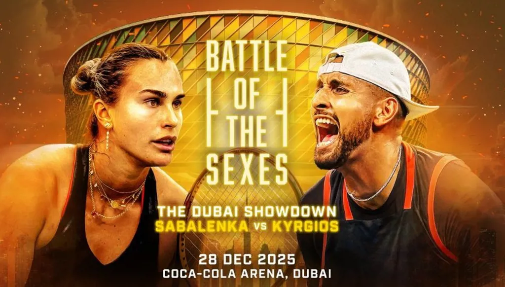أرينا سابالينكا تتحدّى نيك كيريوس في "معركة الجنسين: مواجهة دبي"