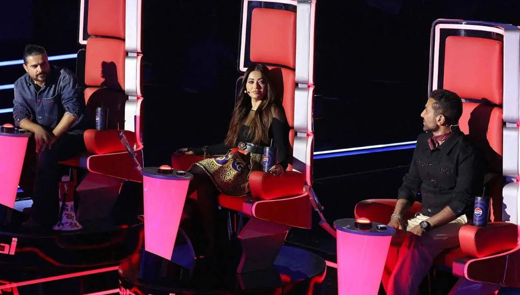 تنافس ومشاكسات طريفة بين أحمد سعد وناصيف زيتون ورحمة رياض في The Voice