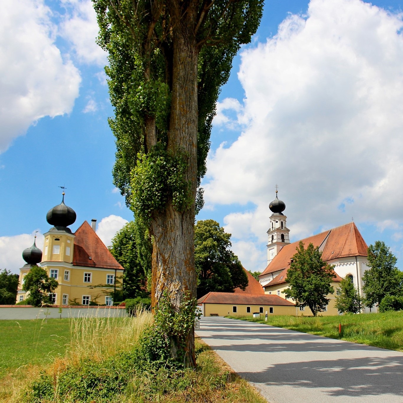 مبان تتألق بجمال الطراز البافاري بتفاصيله الدقيقة وألوانه المبهجة (الانترنت)