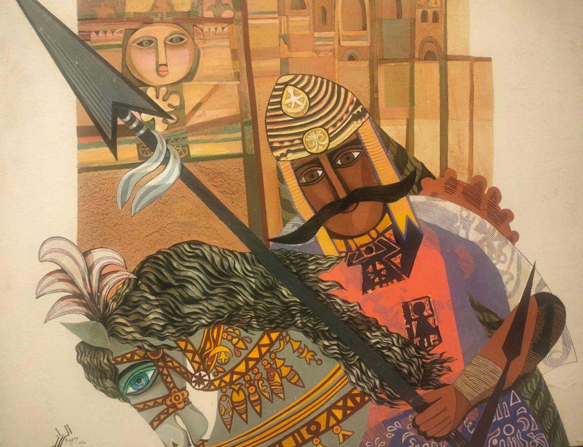 من أعمال الفنان مصطفى الرزاز.