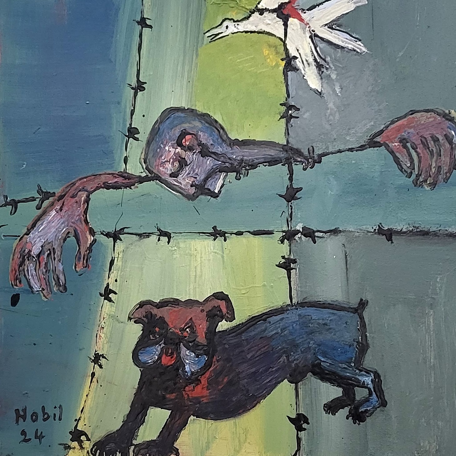 من أعمال نبيل أبو حمد.