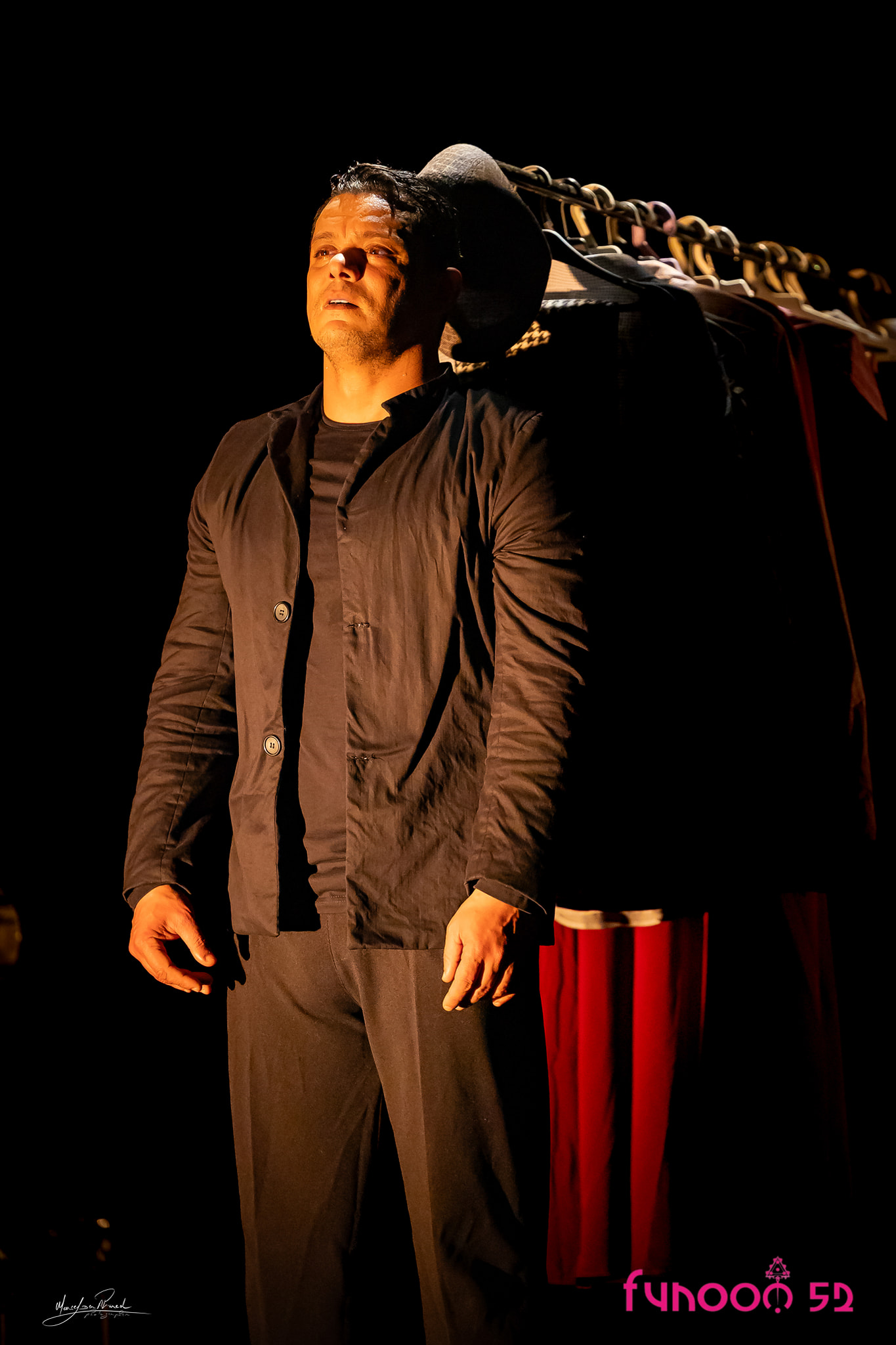 من المسرحية التونسية 'وحدي'.