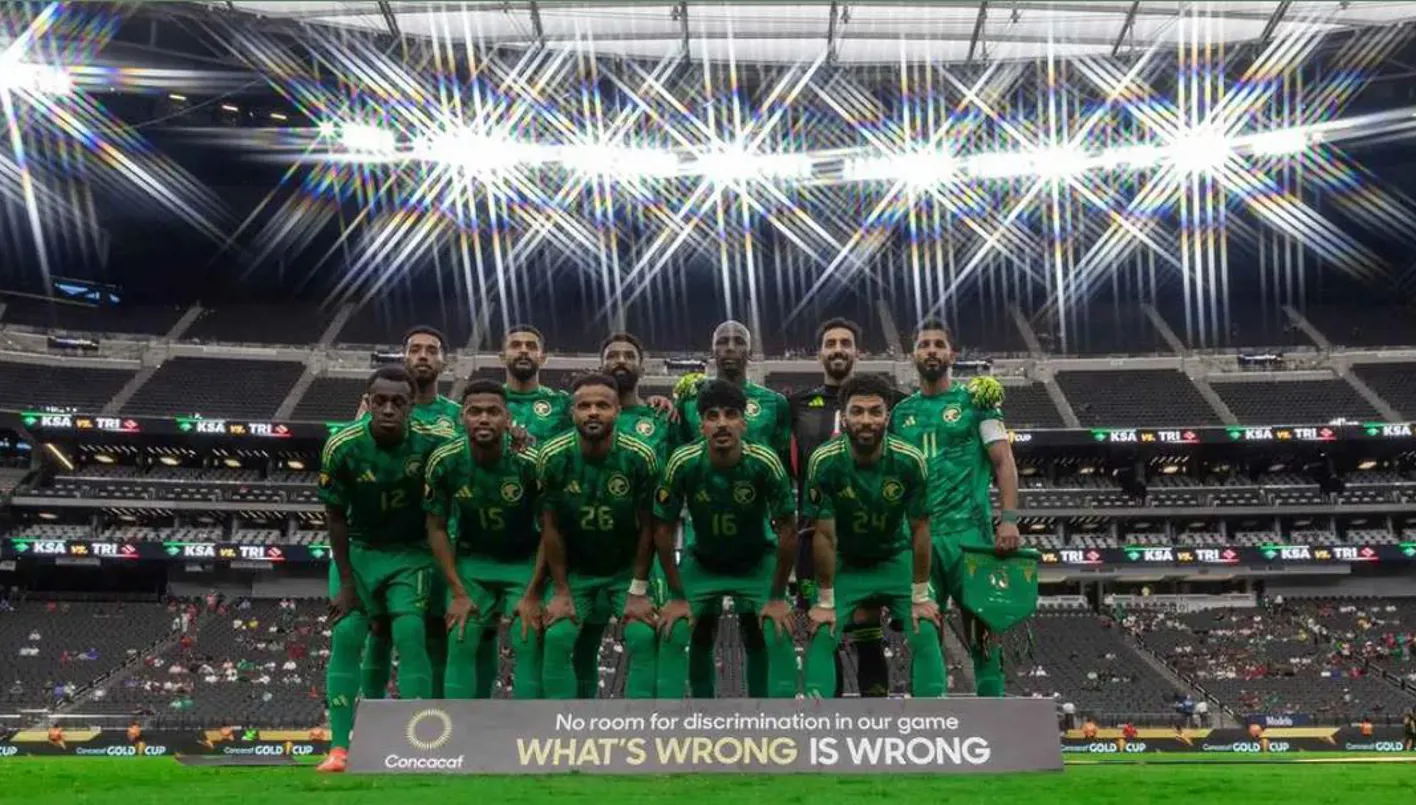 منتخب السعودية المشارك في كأس العرب في قطر. (وكالات)