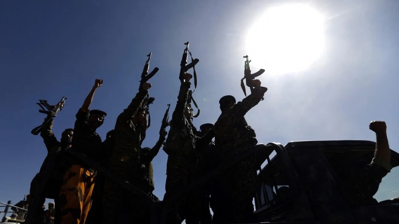 مقاتلون حوثيون في اليمن. (أ ف ب)