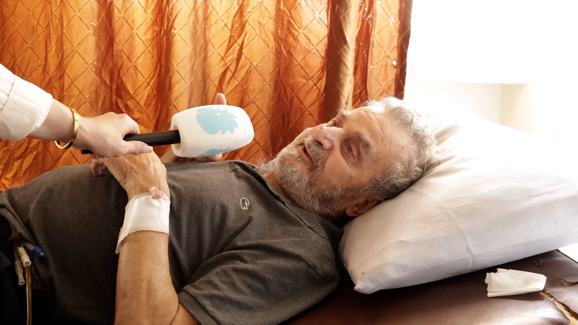 مريض بالسرطان يتلقى العلاج في مستشفى البيروني (مروة البرغش- النهار).