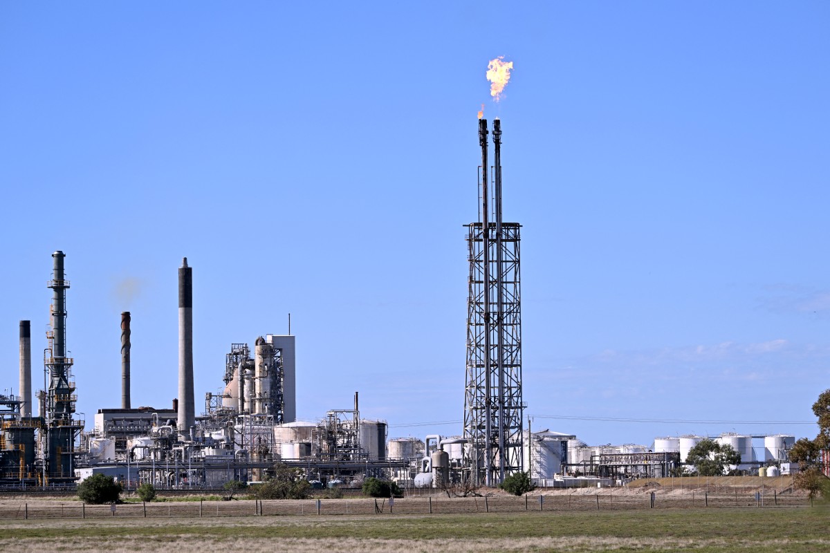 مصفاة فيفا للنفط في جيلونج في أستراليا (أ ف ب)