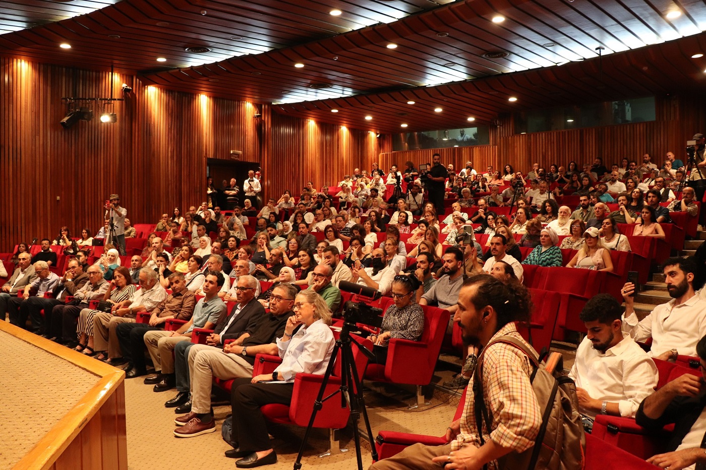 مشهد من الدورة الأولى لـ“جائزة خالد خليفة“ في المكتبة الوطنية، دمشق. (فايسبوك)