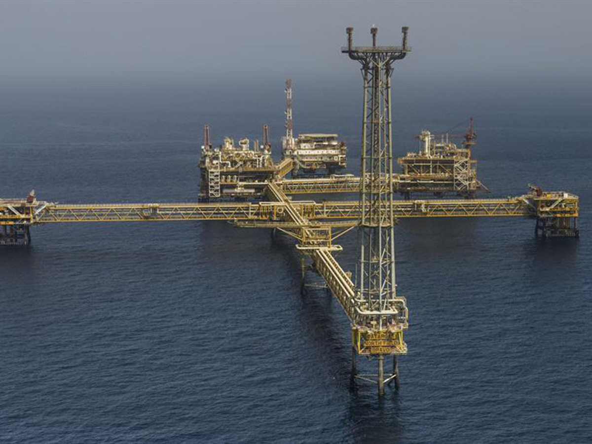 مشروع حقل الشمال في قطر، الذي يُعد أكبر مشروع للغاز الطبيعي المسال في العالم (وكالة الأنباء القطرية)