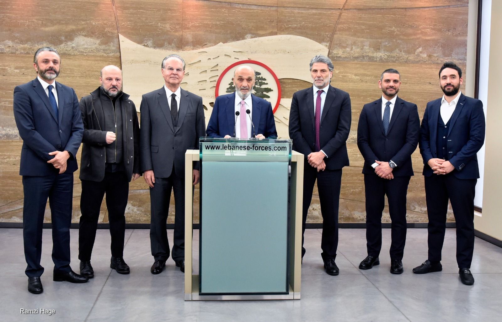 مؤتمر صحافي بعد لقاء معراب بين الحزب التقدمي الاشتراكي وتكتل الجمهورية القوية (القوات اللبنانية)