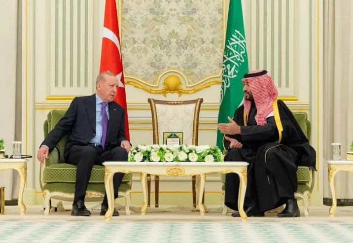 ولي العهد السعودي الأمير محمد بن سلمان والرئيس التركي رجب طيب أردوغان (واس)
