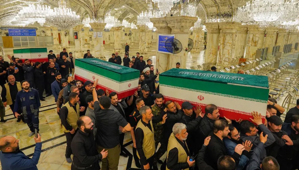موكب تشييع خامنئي في النجف (مراسل النهار)