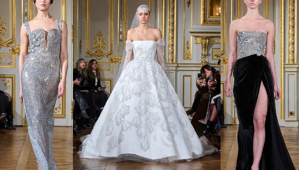 فساتين برنار جبور أزهارٌ تلمع في أسبوع الموضة الباريسي لربيع وصيف 2025