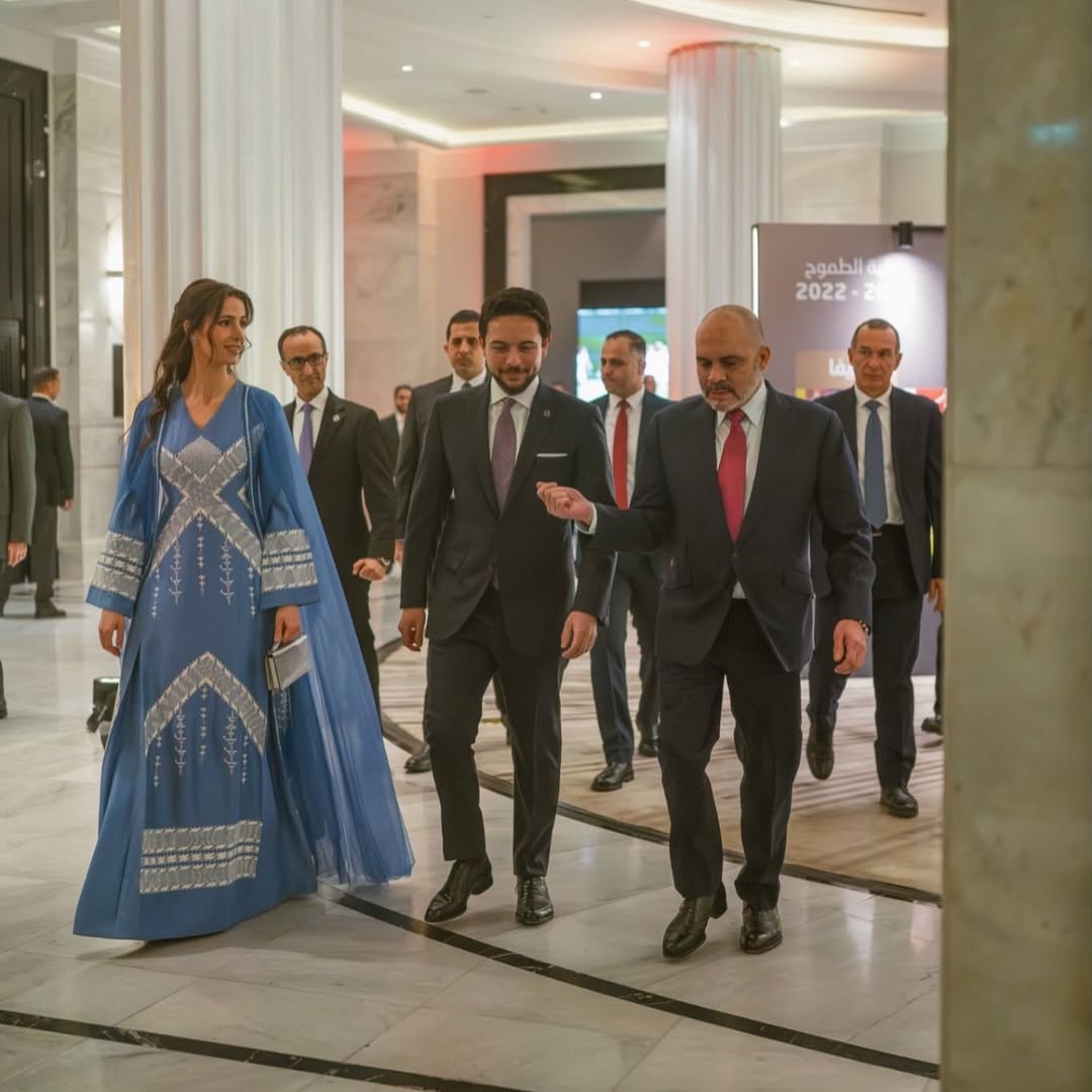 اطلالة الاميرة رجوة الملكية في احتفال الاتحاد الأردني لكرة القدم (انستغرام)