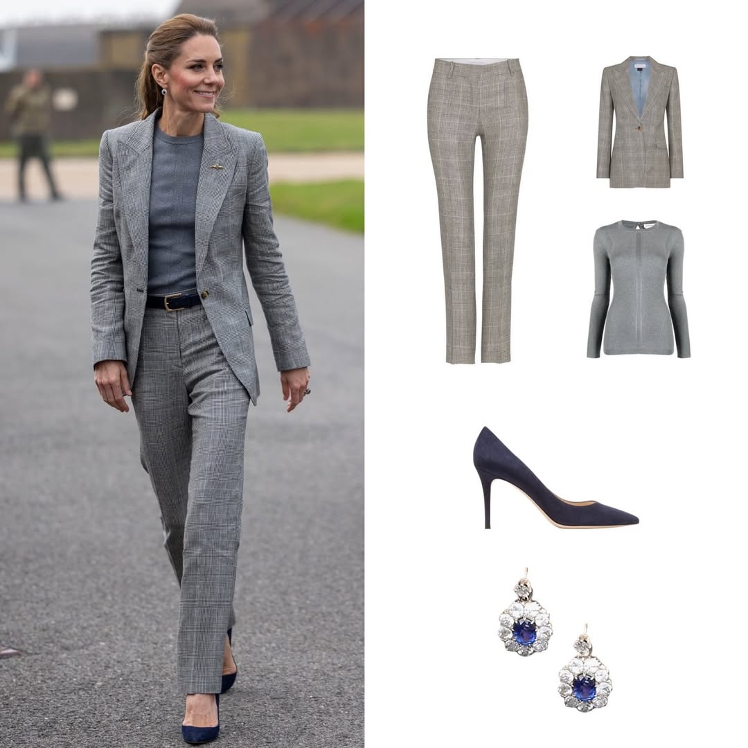 تفاصيل اطلالة كيت ميدلتون خلال زيارتها لقاعدة كونينغسبي (انستغرام))