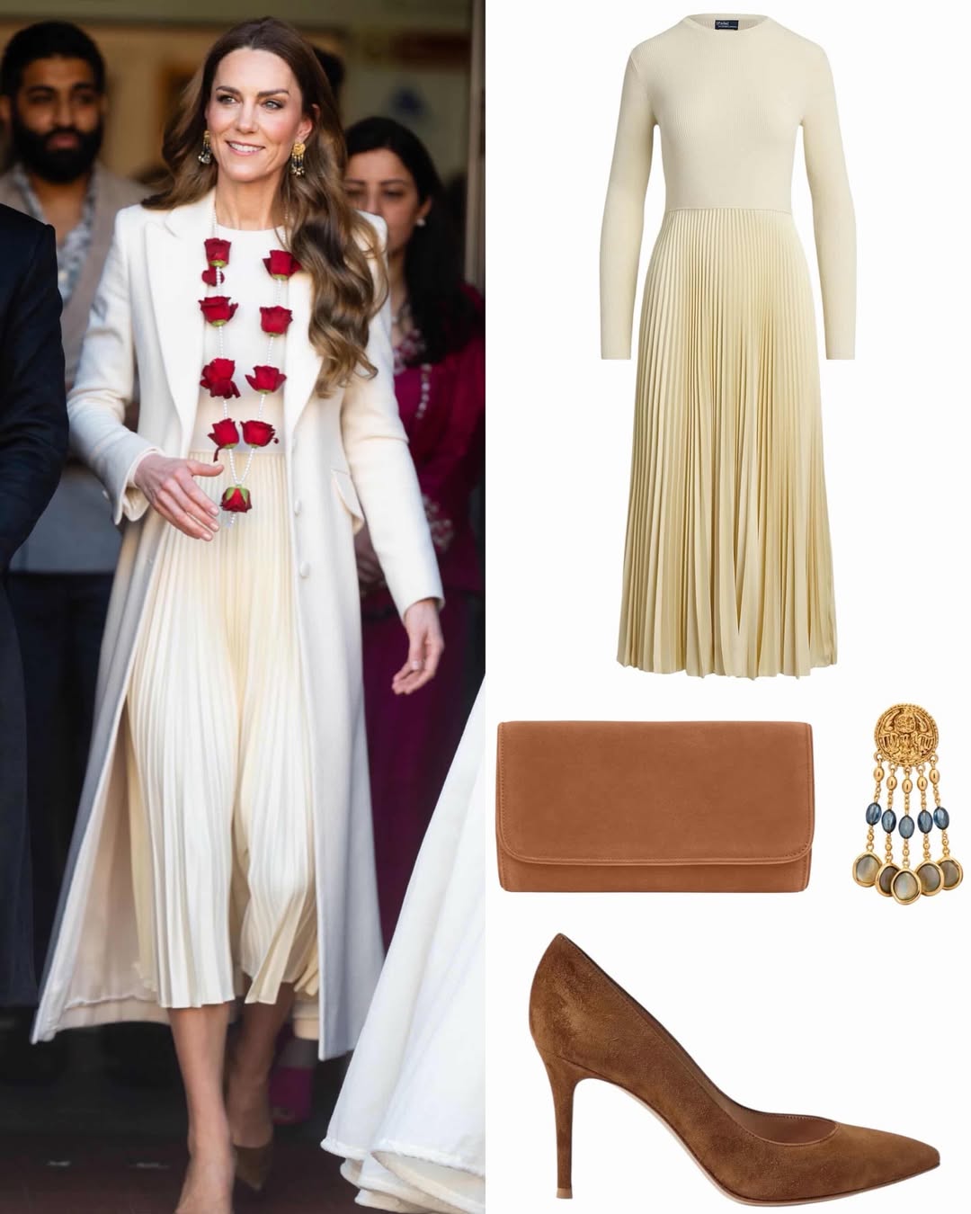 تفاصيل اطلالة كيت ميدلتون بالفستان الأبيض في مهرجان هولي الهندوسي ببريطانيا (انستغرام)