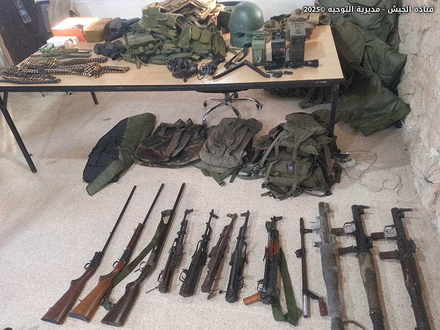 صورة للمضبوطات (الجيش اللبناني).