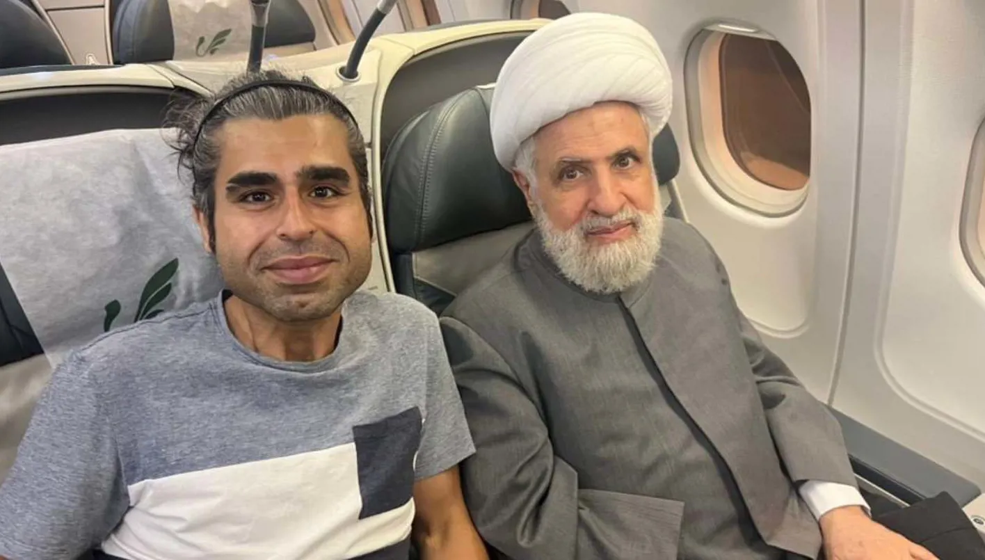 صحيفة النهار اللبنانية/ما حقيقة صورة #نعيم_قاسم في طائرة #إيرانية؟