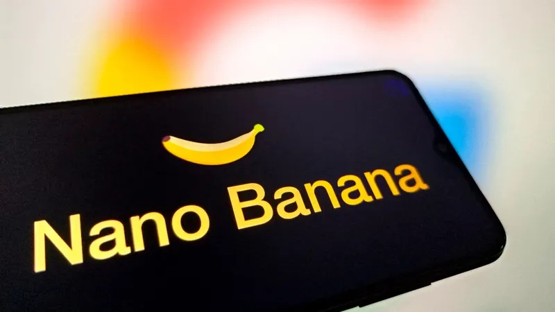 Nano Banana logo on a smartphone in Suqian, Jiangsu Province, China, September 17, 2025. (AFP)
