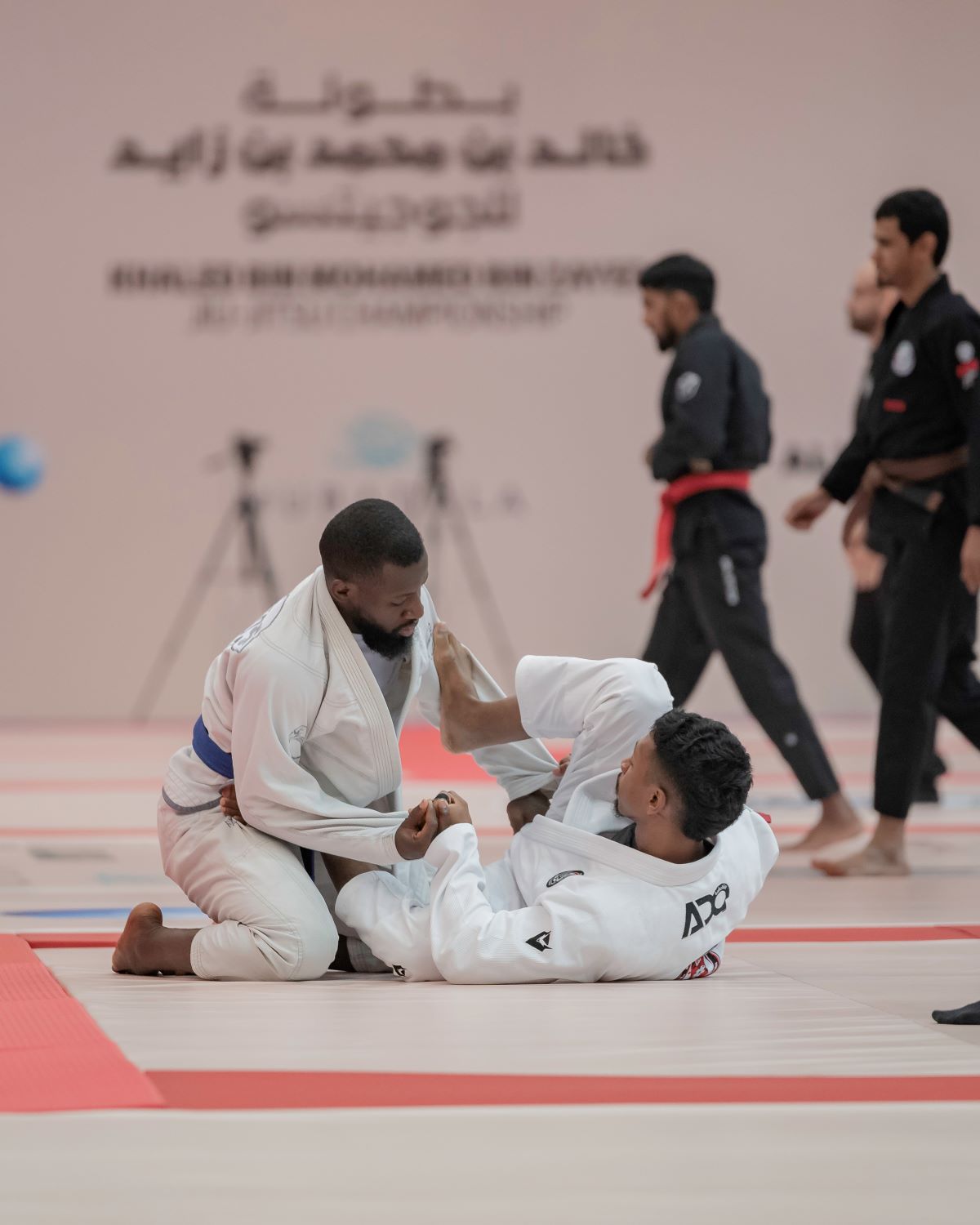 من منافسات بطولة خالد بن محمد بن زايد للجوجيتسو. (وكالات)