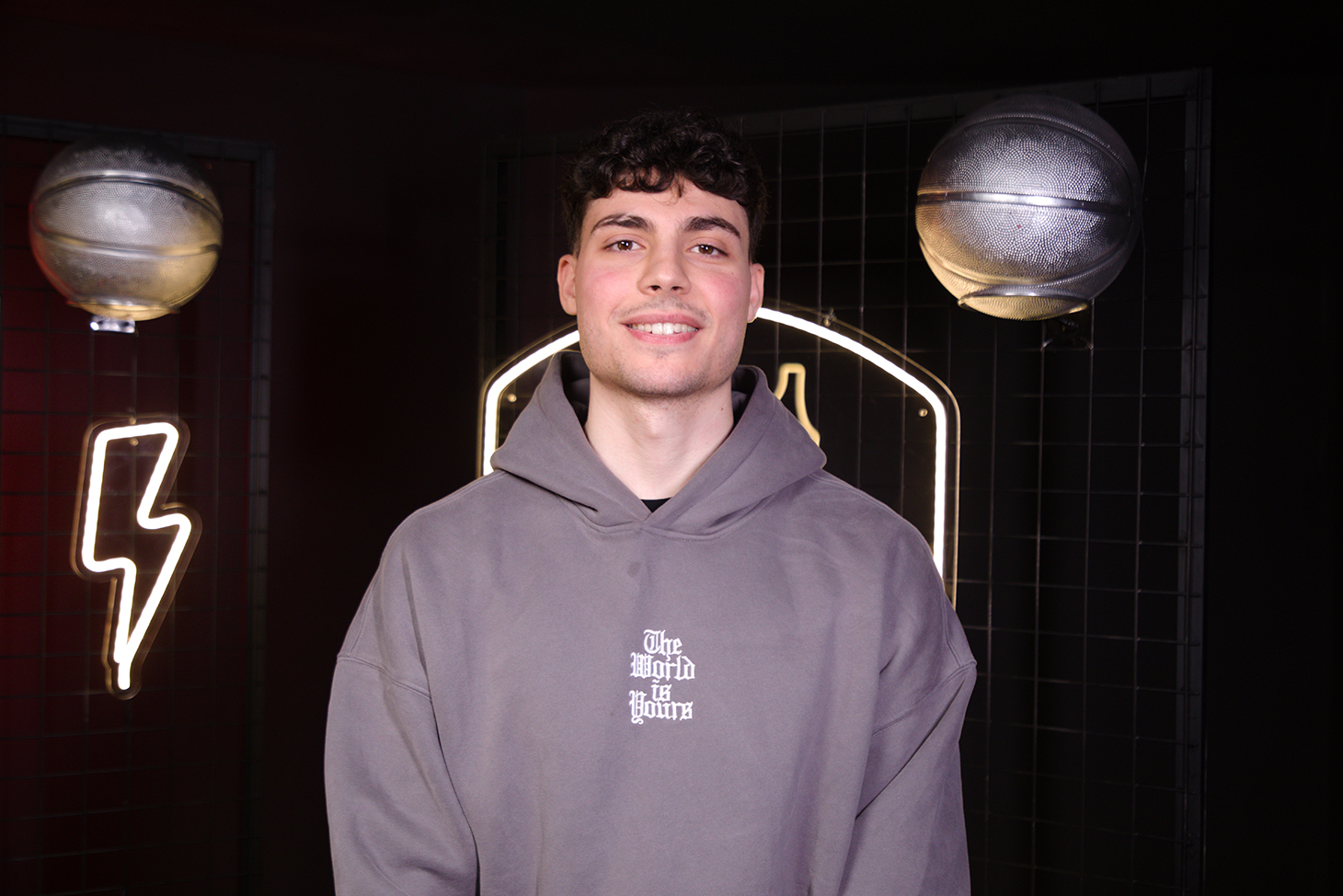 اللاعب عمر جمال الدين خلال برنامج Buzzer Beater. (النهار)