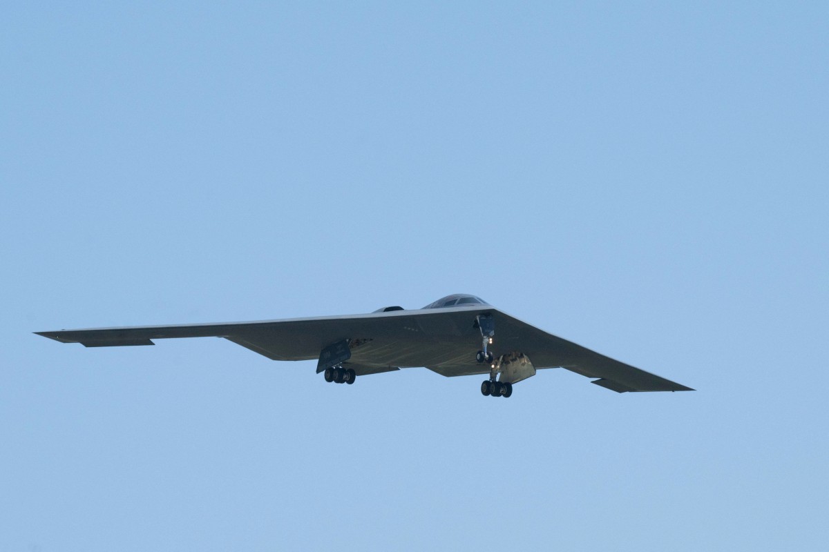 طائرة ‏B-2 Spirit‎‏ التابعة للقوات الجوية الأميركية (أ ف ب)‏