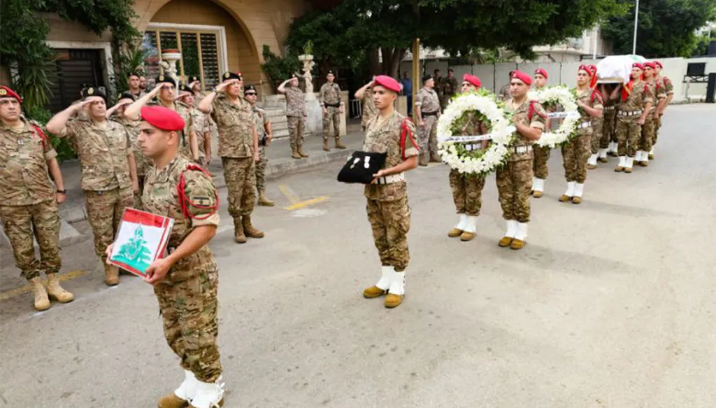 تشييع النقيب الشهيد ايلي الخوري (الجيش اللبناني).