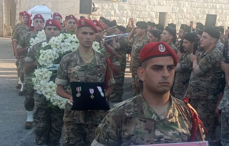 تشييع النقيب الشهيد ايلي الخوري (الجيش اللبناني).