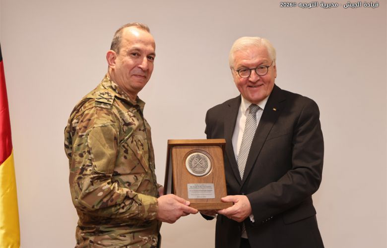 قائد الجيش والرئيس الألماني (الجيش اللبناني).