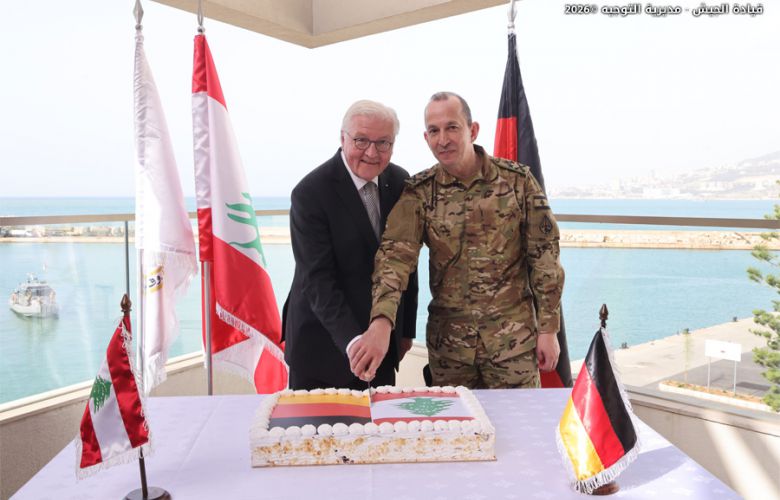 قائد الجيش والرئيس الألماني (الجيش اللبناني).