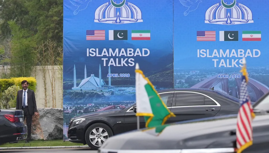 3-way talks with the US and Iran begin in Pakistan after earlier indirect discussions (AP)