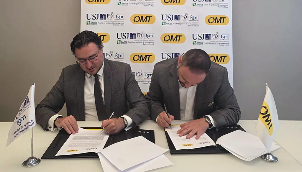 اتفاقية تعاون بين كليّة إدارة الأعمال في جامعة القديس يوسف في بيروت و OMT