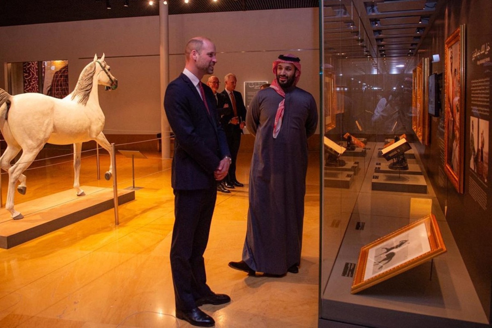 Prince William and Prince Mohammed bin Salman. (AFP)