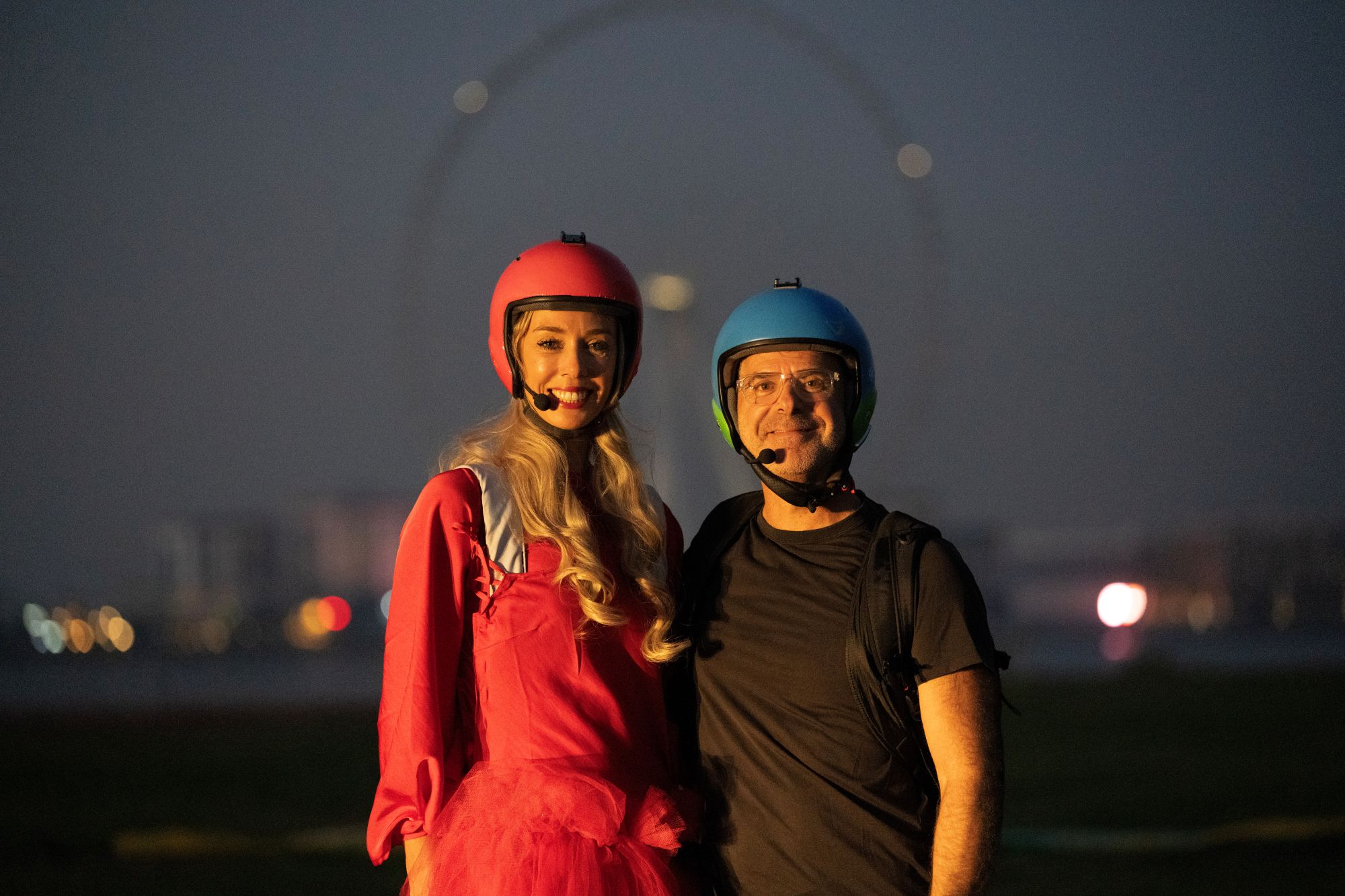 قافزة المظلات البلجيكية ماغالي فولكنر براف وزوجها ستيف براف (Steve Braff)