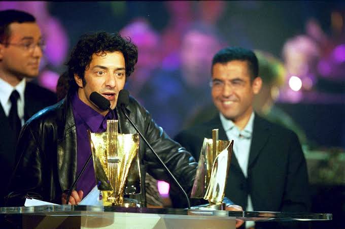 رشيد طه خلال حفل توزيع جوائز المهرجان الفرنسي جوائز انتصارات الموسيقى في دورته السادسة عشرة.