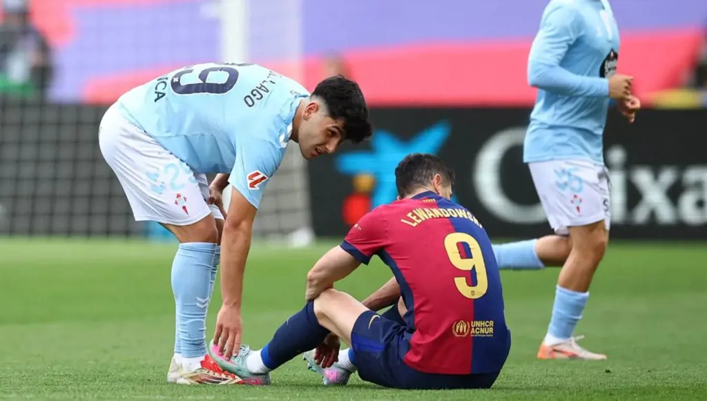 ليفاندوفسكي يثير القلق في برشلونة قبل نهائي كأس إسبانيا