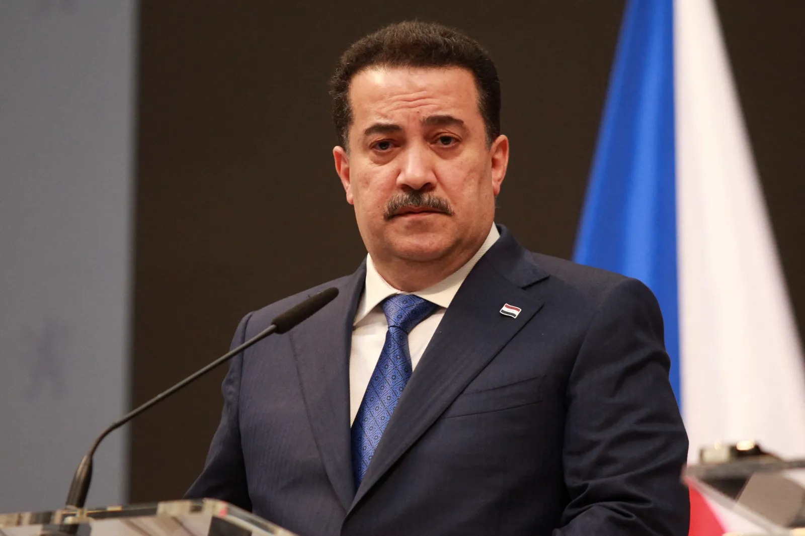 رئيس الحكومة العراقية المنتهية ولايته محمد شياع السوداني. (أ ف ب)