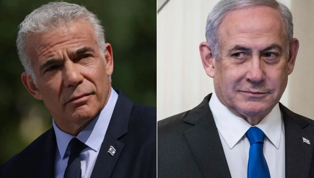نتنياهو يلتقي زعيم المعارضة لابيد بعد اتهامات متبادلة