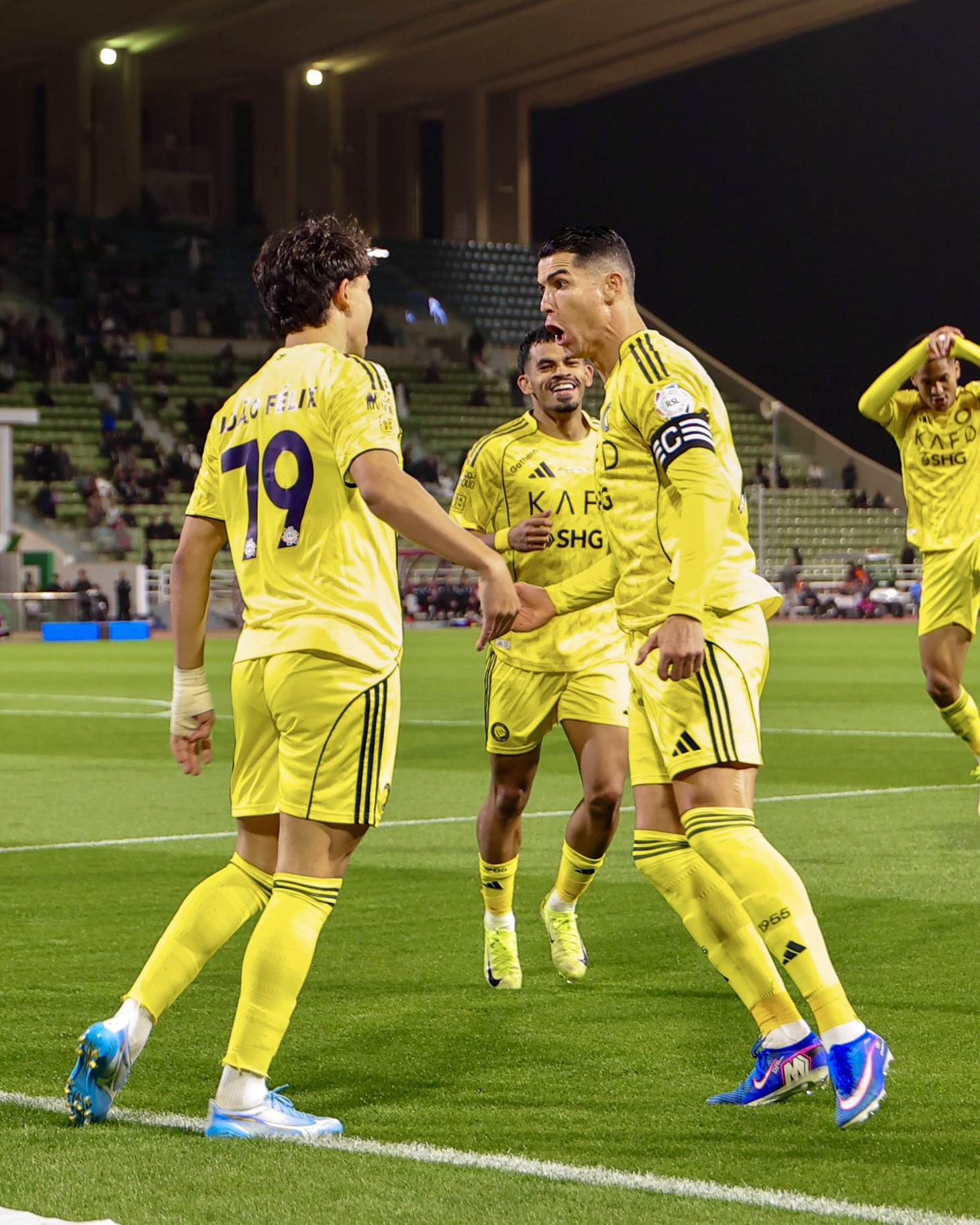 رونالدو مع النصر السعودي. (وكالات)