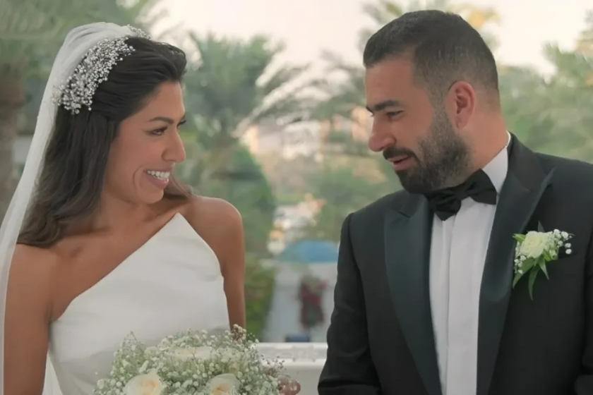 زواج محمد وصفاء في الموسم الاول من برنامج المواعدة العربي Love is Blind Habibi (انترنت)