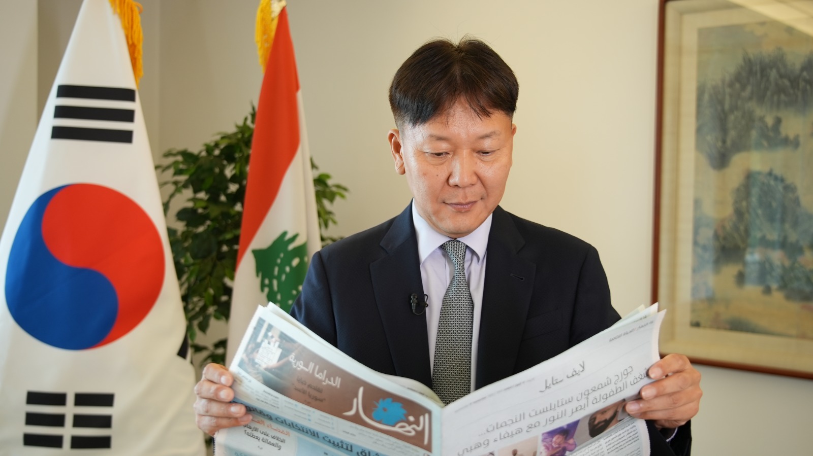 سفير كوريا الجنوبية غيوسك جون - تصوير ميشال لبكي