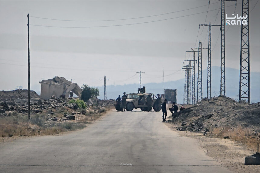 صورة أرشيفية تظهر توغل قوات إسرائيلية في مناطق الجنوب السوري (سانا)
