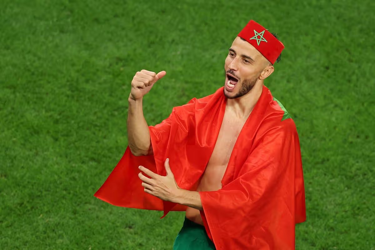 سايس يحتفل بانجاز مونديال قطر. (وكالات)