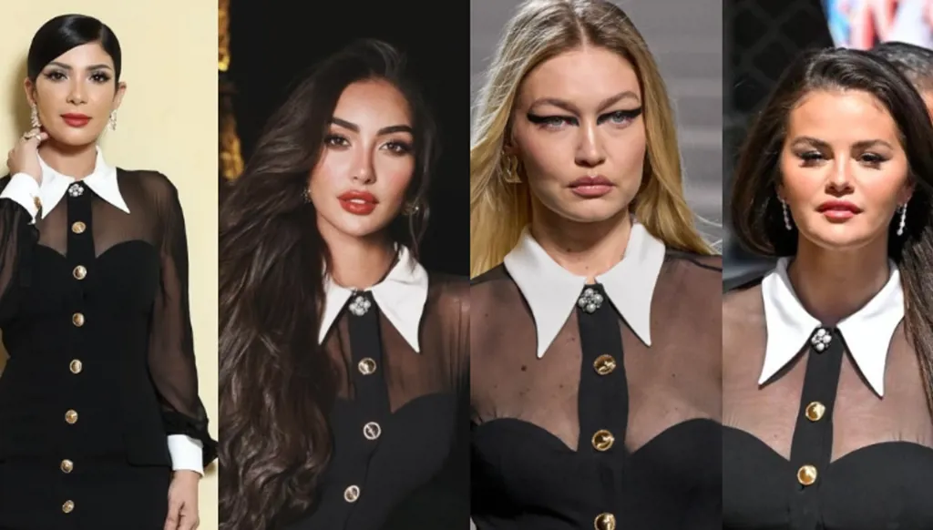 نور الغندور ومنى زكي بالفستان نفسه بعد سيلينا غوميز وجيجي حديد (صور وفيديو)