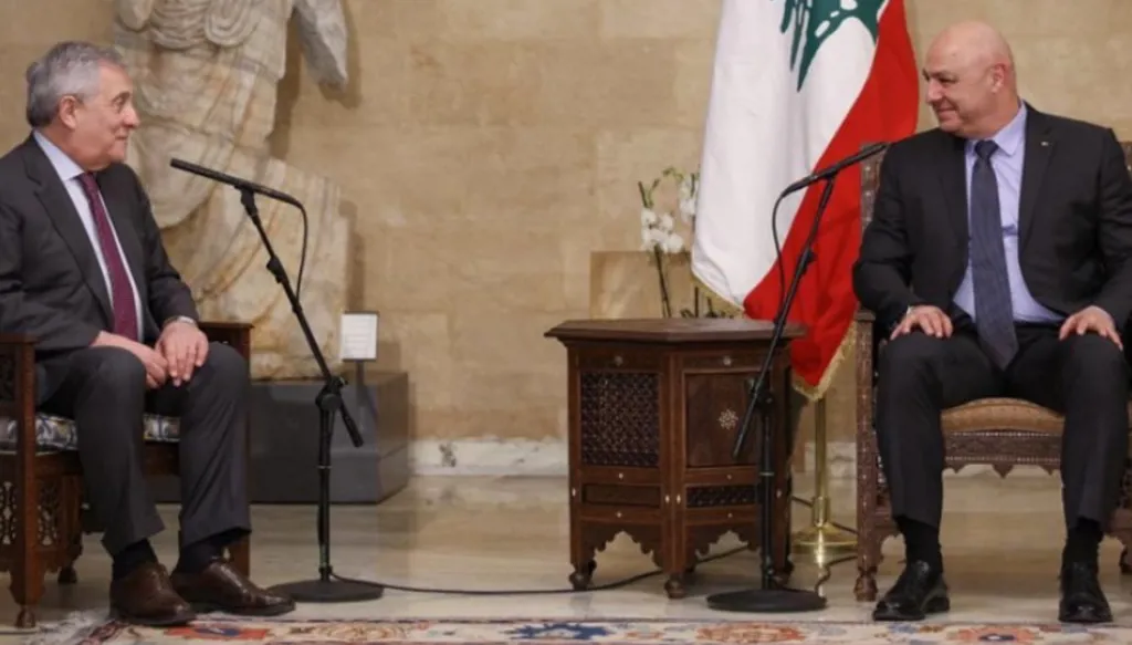 إيطاليا تؤكد للرئيس عون الدعم القوي للبنان