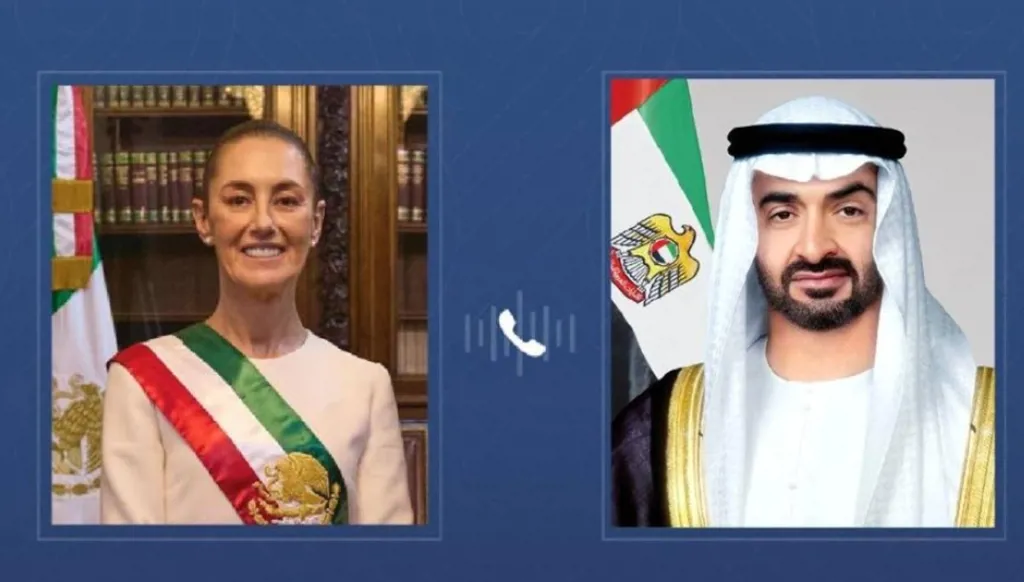 بن زايد ورئيسة المكسيك يبحثان هاتفياً تعزيز العلاقات الثنائية