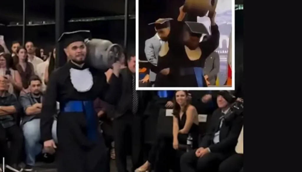 في يوم تخرّجه... حمل جرّة غاز عربون تقدير لوالده