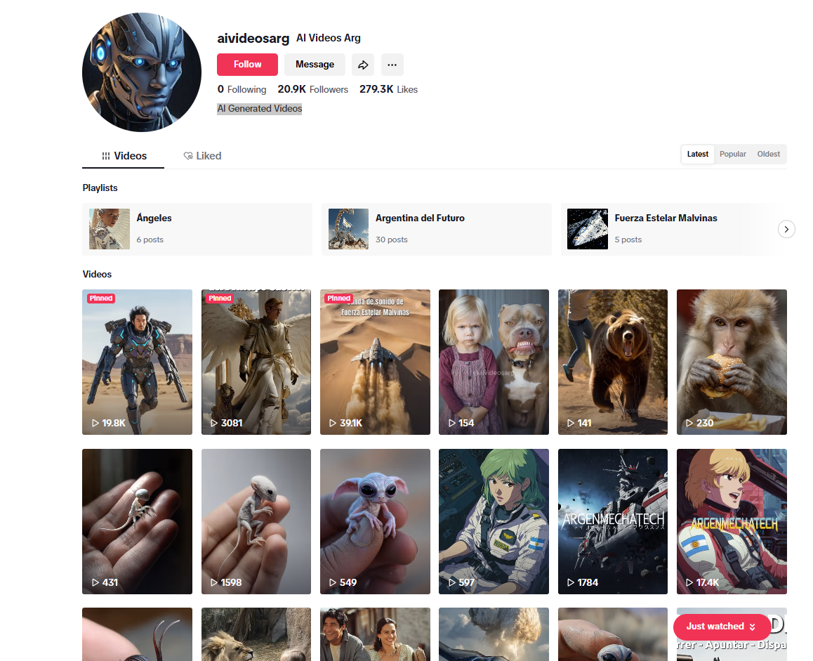 لقطة للحساب في تيك توك