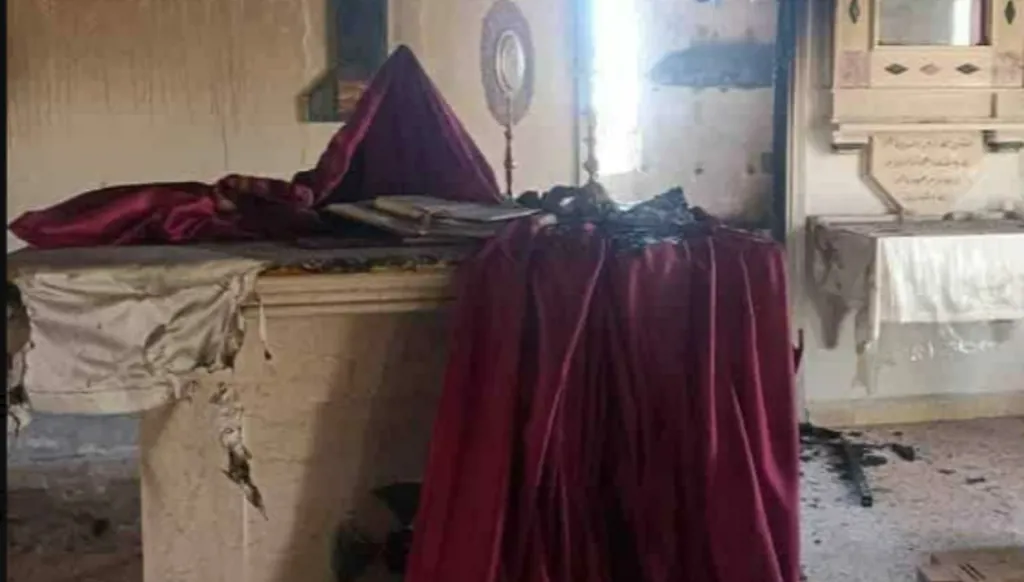 تخريب واسع لكنيسة "الملاك ميخائيل" شمالي السويداء (فيديو)