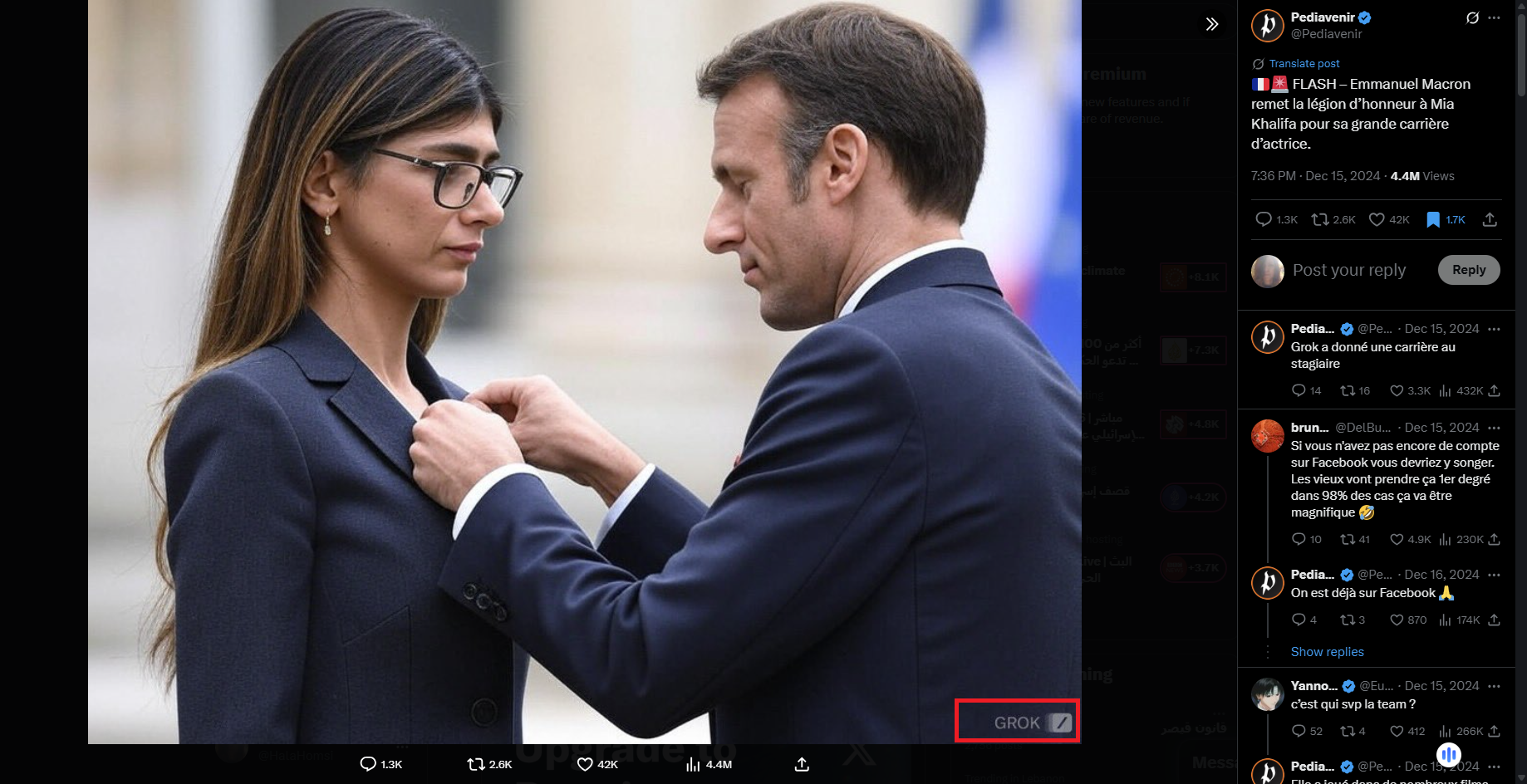 الصورة منشورة في حساب pediavenir في اكس في 15 كانون الاول 2024